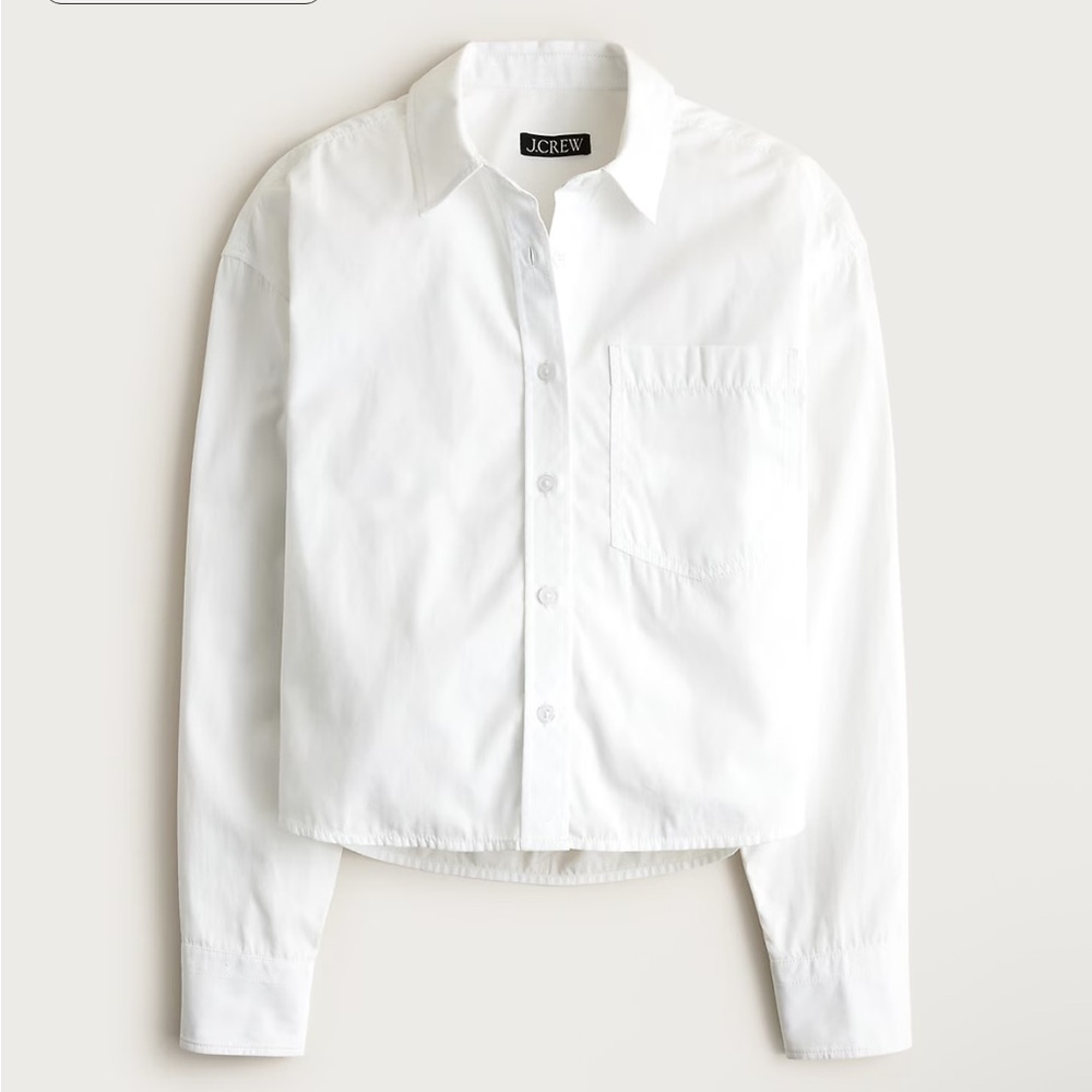 NWT JCrew Étienne cropped button-up shirt size XS CI530
